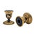 Folk Art Mid-20th Century Burmese Lacquer Candlesticks and Serpentine Tray, Shwe Zawa Gold Leaf, Set of 3 For Sale - Image 3 of 10