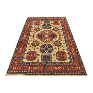 Kazak Rug 10′ X 13’4” Beige Wool Tribal Hand-Knotted Oriental Carpet For Sale
