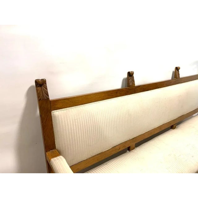 Vintage Italian Walnut Sofa For Sale - Image 6 of 9