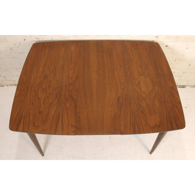 Mid 20th Century Expanding Walnut Dining Table by the Jefferson Wood Working Co. For Sale - Image 4 of 14