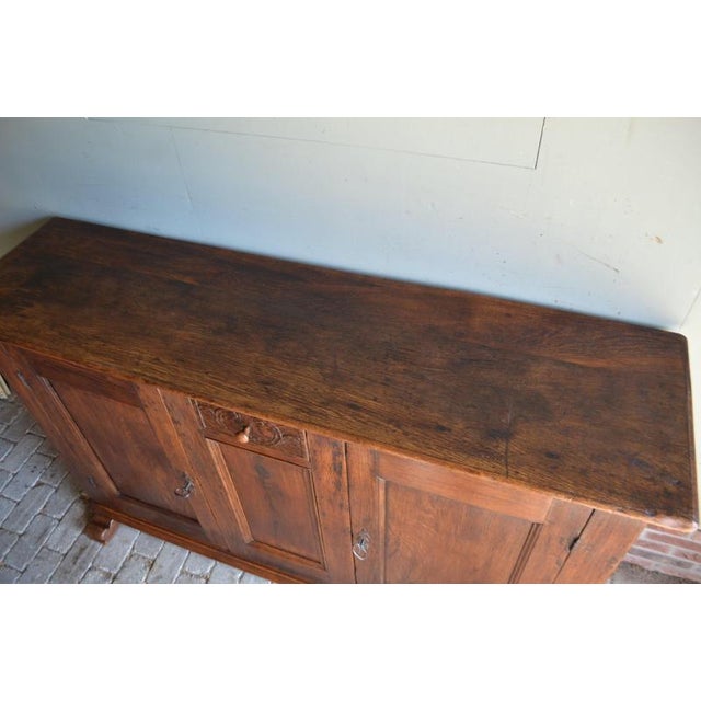 Wood Antique Milk Commode in Oak, 1700s For Sale - Image 7 of 13
