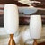 Wood Mid Century Conical Wood and Glass Table Lamps - Set of 2 For Sale - Image 7 of 17