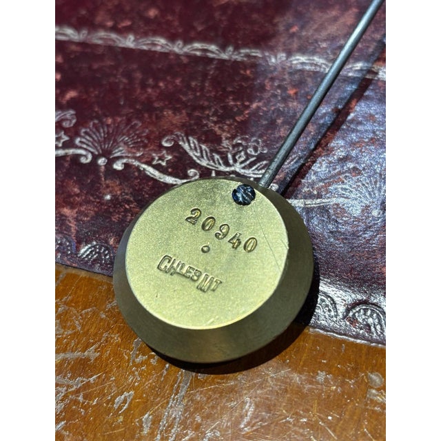 Victorian French Brass Clock For Sale - Image 12 of 15