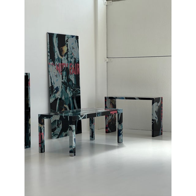 Console Table by Mimmo Rotella and Zero Design, 1990s For Sale - Image 9 of 9