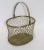 French Basket 1950s Woven Brass For Sale - Image 10 of 10