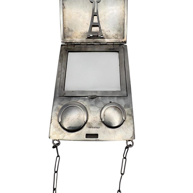 1900 - 1909 Antique Edwardian Sterling Silver Compact and Coin Purse For Sale - Image 5 of 8