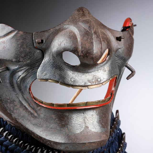 Samurai Mask on Stand For Sale - Image 5 of 6
