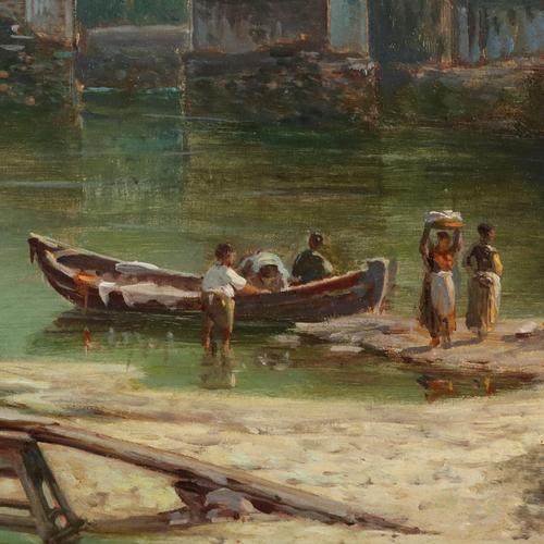 Emilio Donnini, Landscape, Oil on Canvas For Sale - Image 5 of 13