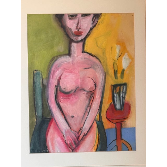 2020s "Seated Woman With Vase" Painting by Brewer For Sale - Image 5 of 6