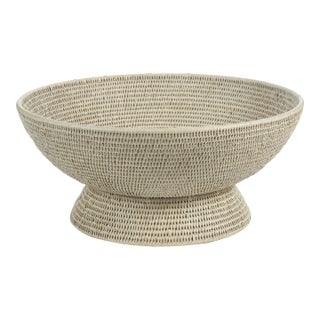 Surbiton Large Rattan Footed Bowl For Sale