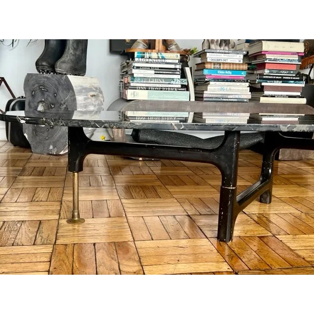 1960s Marble Table With Articulated Tripod Base For Sale - Image 4 of 10