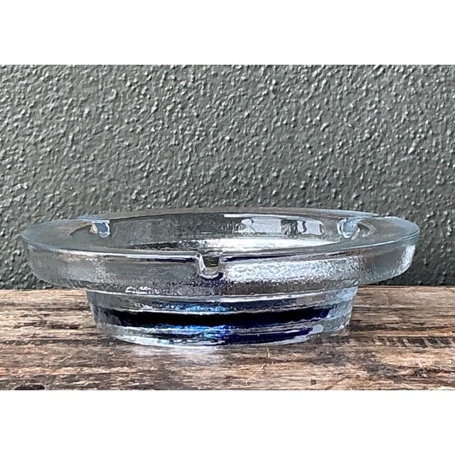 Vintage Mid-Century Modern Glass Ashtray For Sale In West Palm - Image 6 of 8
