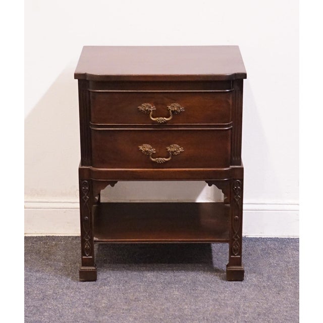 Traditional Ritter / Georgetown Galleries Solid Mahogany Traditional Style 21" Two Drawer Nightstand For Sale - Image 3 of 14