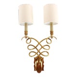 Catherine Brass Double Socket Sconce For Sale