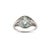 Antique Art Deco Platinum 0.97ctw Marquise Diamond Halo Emerald Engagement Ring, Size 5 For Sale In Houston - Image 6 of 9