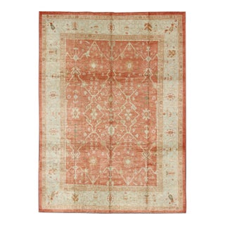 Turkish Oushak Rug With Angora Wool by Keivan Woven Arts 9'10 X 12'10 For Sale