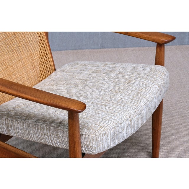 Wood Dallas Armchair in Teak and Cane by Folke Ohlsson for Dux, Sweden, 1960s For Sale - Image 7 of 14