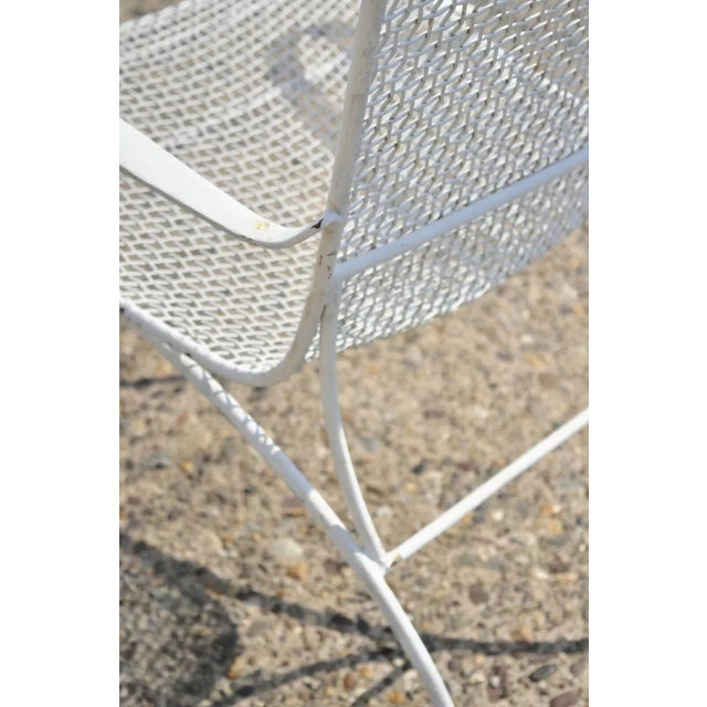 Mid 20th Century Vintage Russell Woodard Style Sculptura Iron Dining Arm Chair For Sale - Image 10 of 11