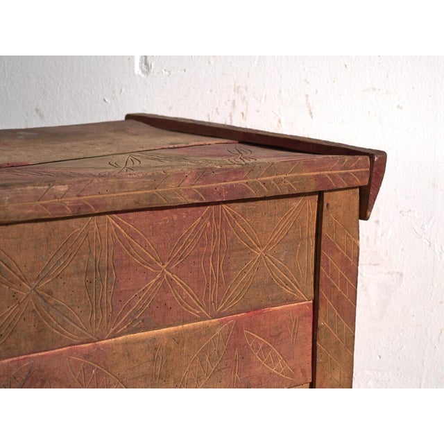 Carved Chest in Pine, Central Europe, 1850 For Sale - Image 4 of 14