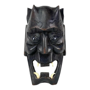 Vintage Japanese Noh Theater Mask of Kanawa Character