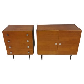 Sideboard and Chest of Drawers by František Mezulánik, 1960s, Set of 2 For Sale