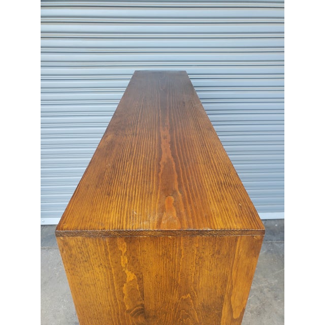Wood 1950s Old Solid Wood Bookcase For Sale - Image 7 of 13