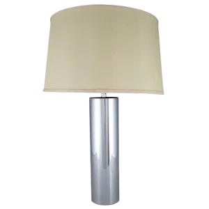 Laurel Cylindrical Chrome Table Lamp