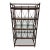 Vintage Dark Walnut Bamboo Etagere For Sale