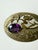 Victorian Antique Art Nouveau Sash Pin With Purple Stone C. 1900 For Sale - Image 3 of 5