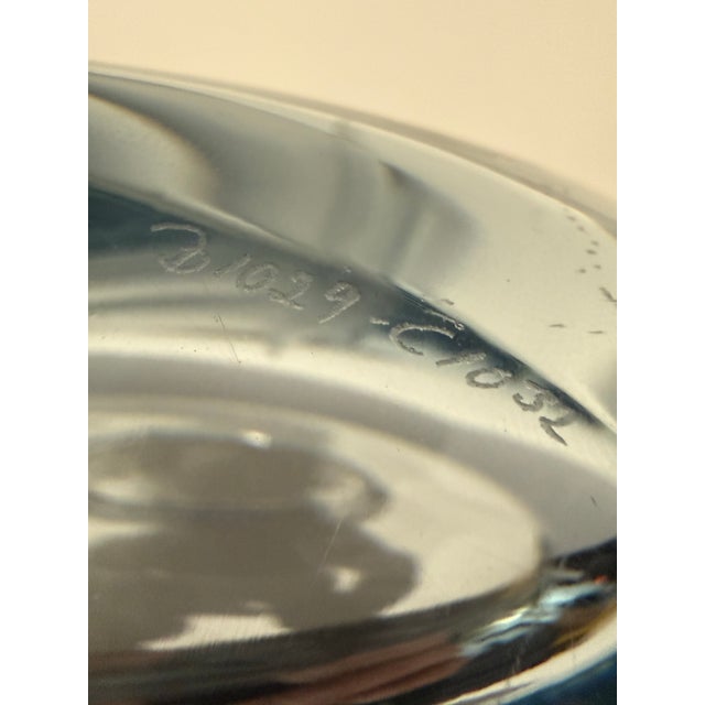 Mid 20th Century Signed Strombergshyttan Sweden Engraved Art Glass Vase – Woman & Bird – 8.5” For Sale - Image 5 of 12