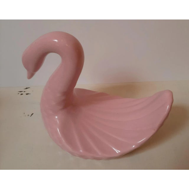 Mid-Century Modern Mid Century Ceramic Pink Swan For Sale - Image 3 of 5