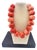 Vintage Kenneth Lane Signed Faux Coral Statement Necklace, Large Chunky Beads For Sale