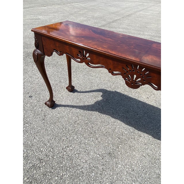 1980s Chippendale Style Sofa Table For Sale - Image 9 of 10
