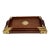 Brass + Rosewood Nesting Trays, Set of Three For Sale