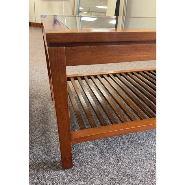Vintage Stickley Glass Top Cocktail or Coffee Table For Sale - Image 13 of 17