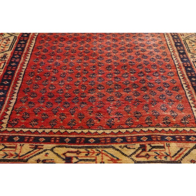 Mid 20th Century Vintage Red Persian Mahal Rug, 03'06 X 10'00 For Sale - Image 5 of 10