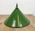 British Industrial Green Enamel Factory Pendant Lamp, 1950s For Sale - Image 11 of 15