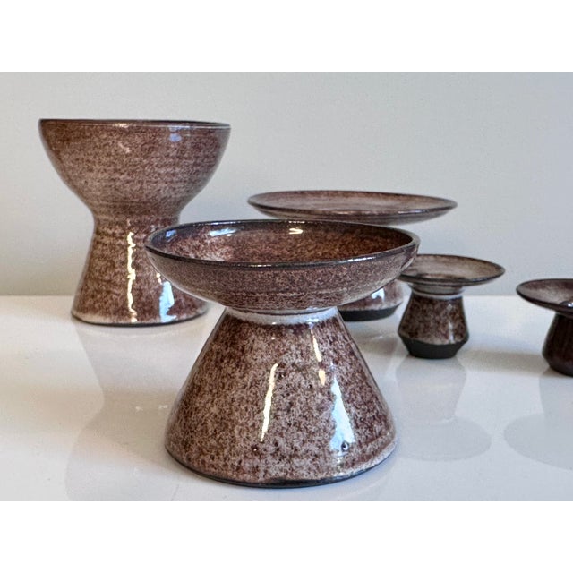 Ceramic Candlesticks by Serocka, Germany, 1970s, Set of 5 For Sale - Image 9 of 13