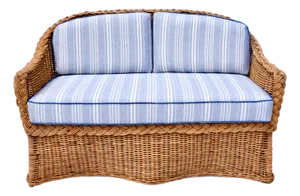 Michael Taylor Wicker Loveseat Sofa