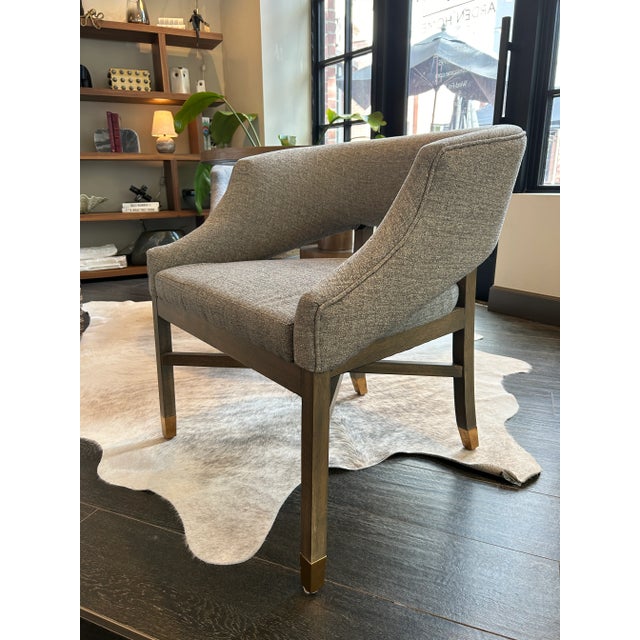 2020s Contemporary Grey Woven Dining Chair For Sale - Image 5 of 9