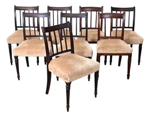 Set of 8 English 19th Century '' H.O. Peers '' Mahogany Dining Chairs