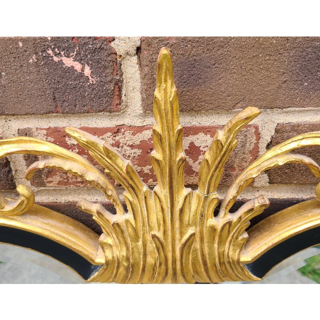 Carvers Guild Regency Torchiere Antique Gold And Black Mirror With Bevel Chairish