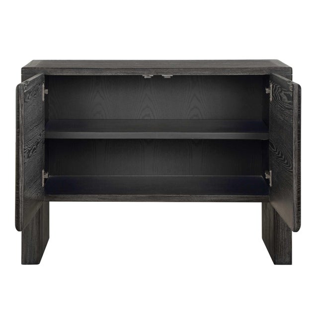 Black Bierk Dark Stain 2 Door Cabinet For Sale - Image 8 of 11