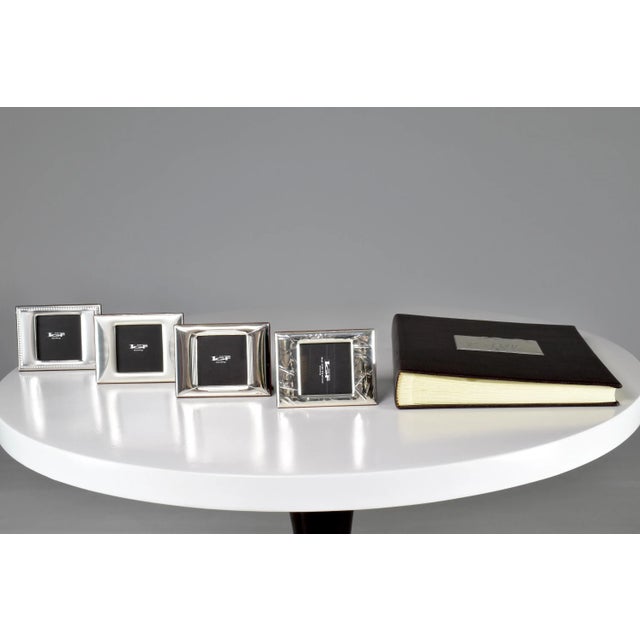 Four Sterling Silver Italian Photo Frames and Album For Sale - Image 13 of 13