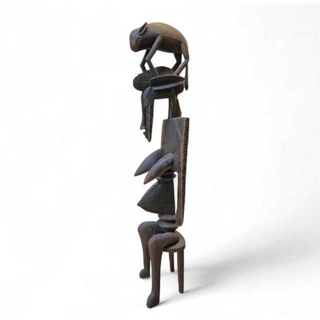 Wood African Wooden Dogon Figure Sculpture, 1960s For Sale - Image 7 of 16