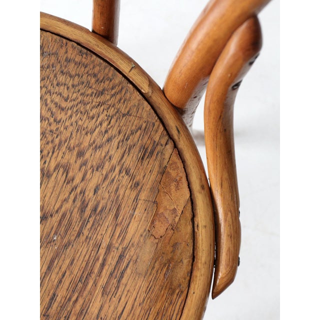 Brown Antique Bentwood Cafe Chair For Sale - Image 8 of 12