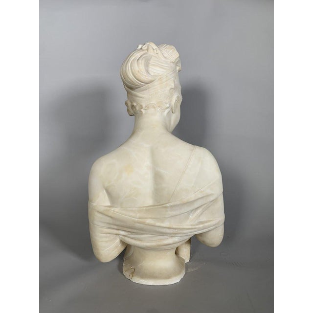 Sculpture, Bust of Madame de Récamier after Joseph Chinard (1756-1813), 52cm, 19th century For Sale - Image 6 of 10
