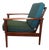 Danish Lounge Chair in Walnut with Cushions Reupholstered in Wool Fabric, 1960s For Sale