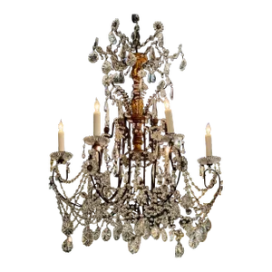 19th Century Italian Crystal Chandelier