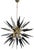 Murano Trasparent and Black Glass Sputnik Chandelier, 1990 For Sale